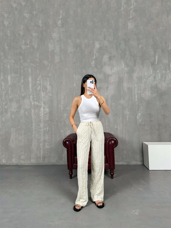 Krem Bürümcük Pantolon Gaus00067