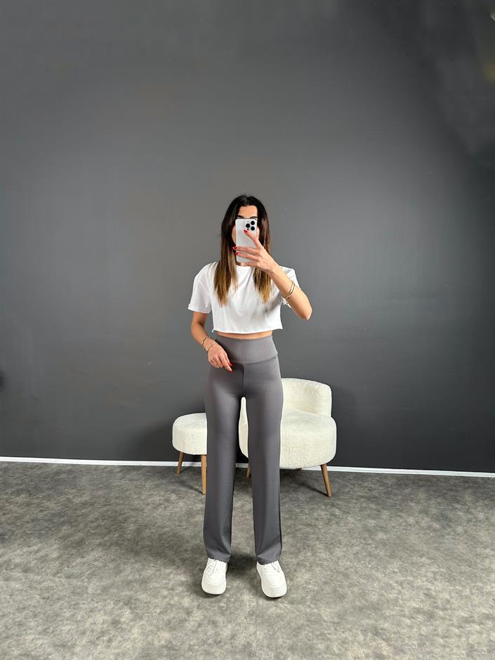 Oysh Baskılı Füme Fitilli Pantolon