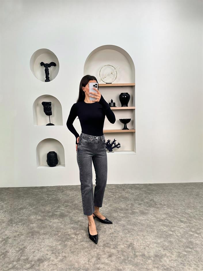 Boon ZR Model Füme Kesik Paça Jean