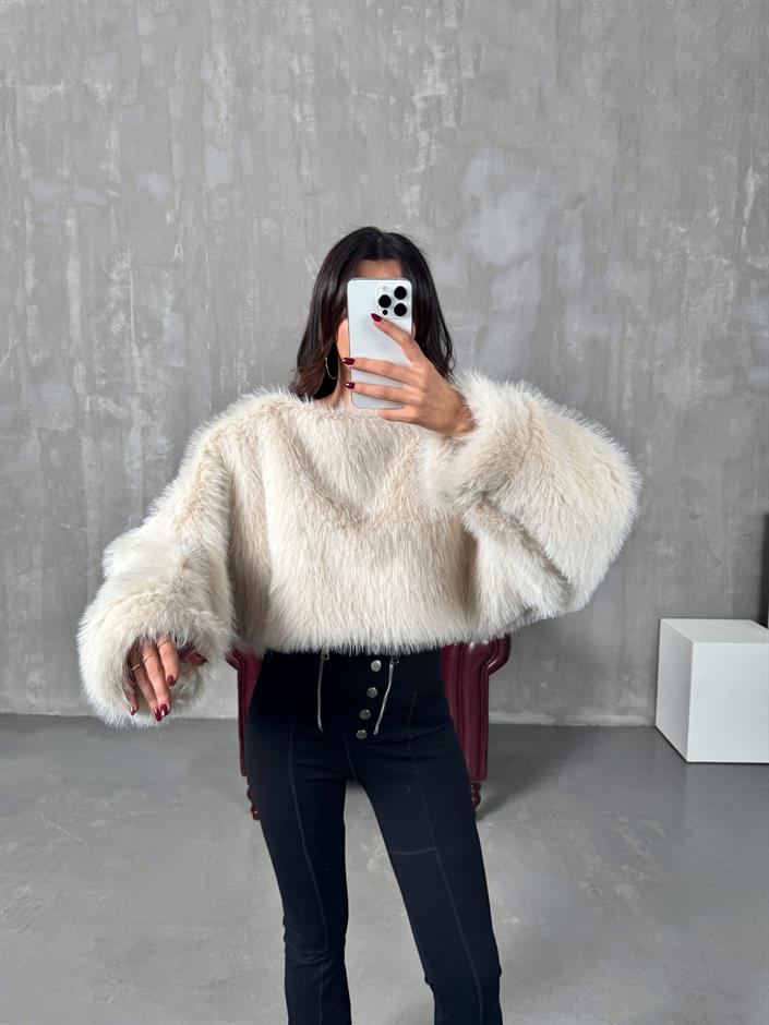 Evas Taş Muadil Kürk Sweat