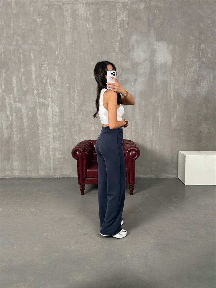 Rafel İndigo Mavi Oys Model Rahat Pantolon