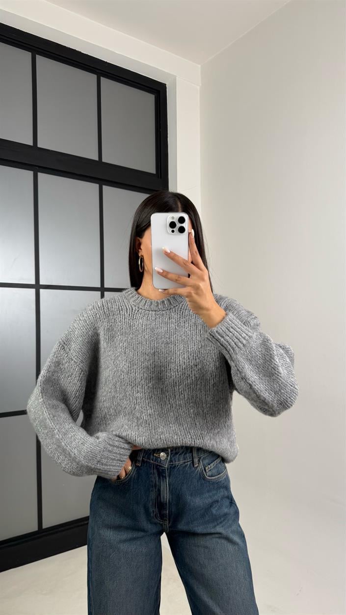 Gri Örgü Kazak GAUS-00511