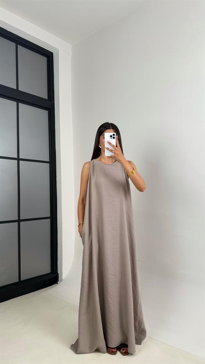 Vizon Cepli Premium Basic Tencel Elbise Gaus00661