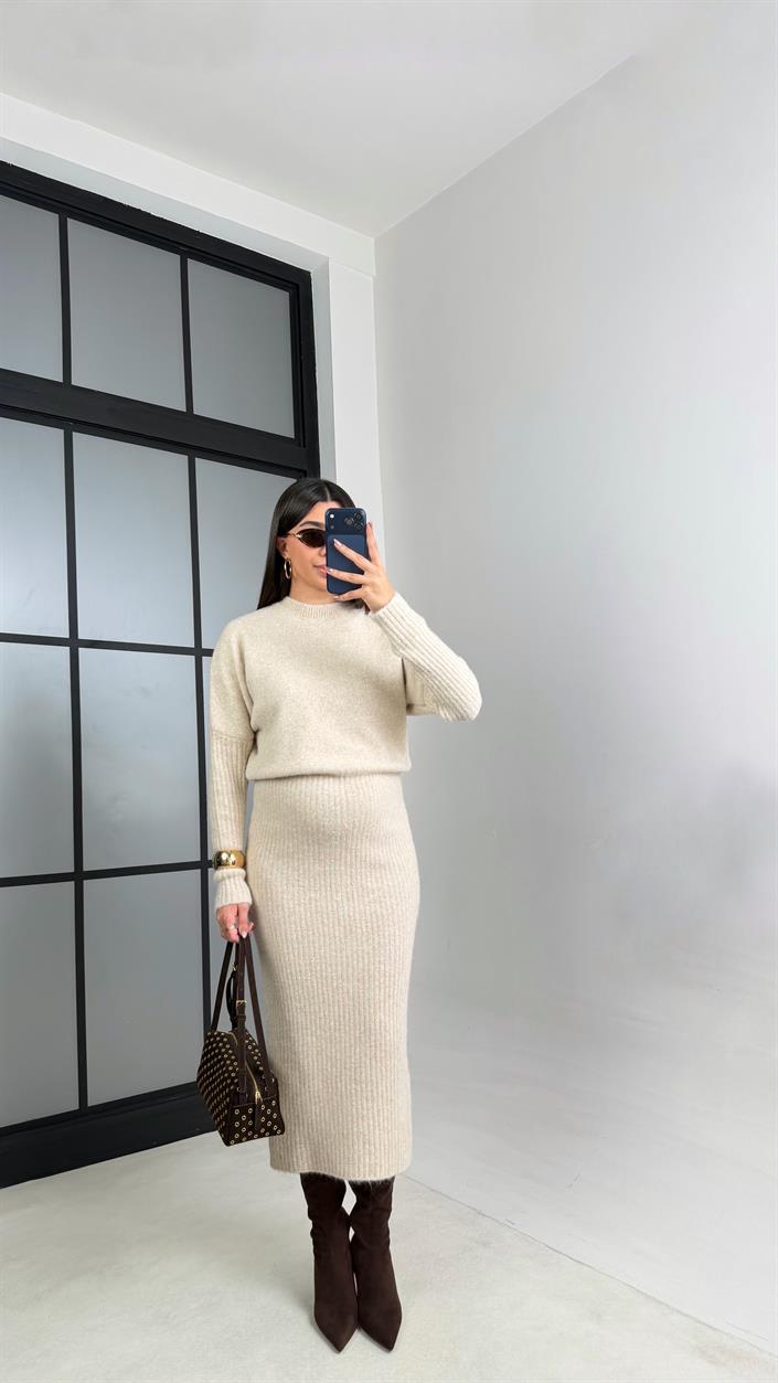 Taş Yumuşak Dokulu Triko Elbise GAUS-01083
