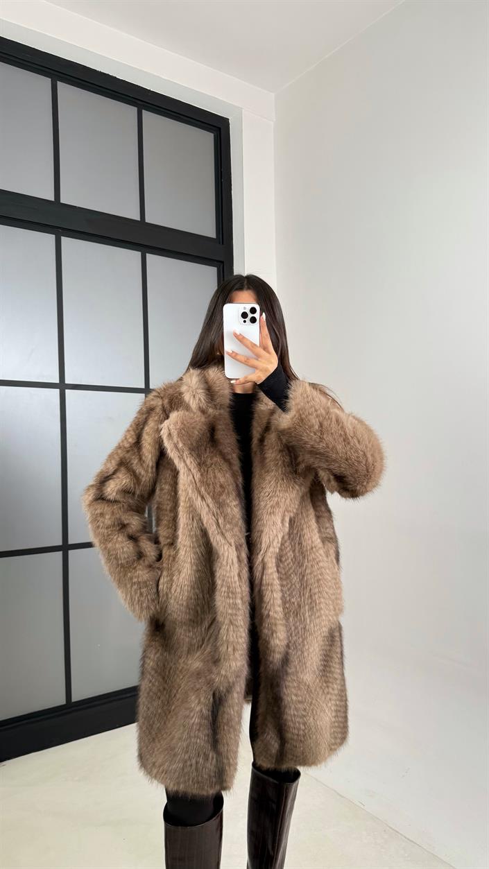 Vizon Astarlı Midi Boy Premium Kürk GAUS-00504