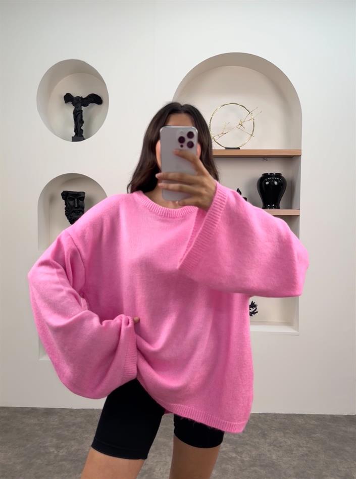 Wolf Şeker Pembe Basic Salaş Kazak