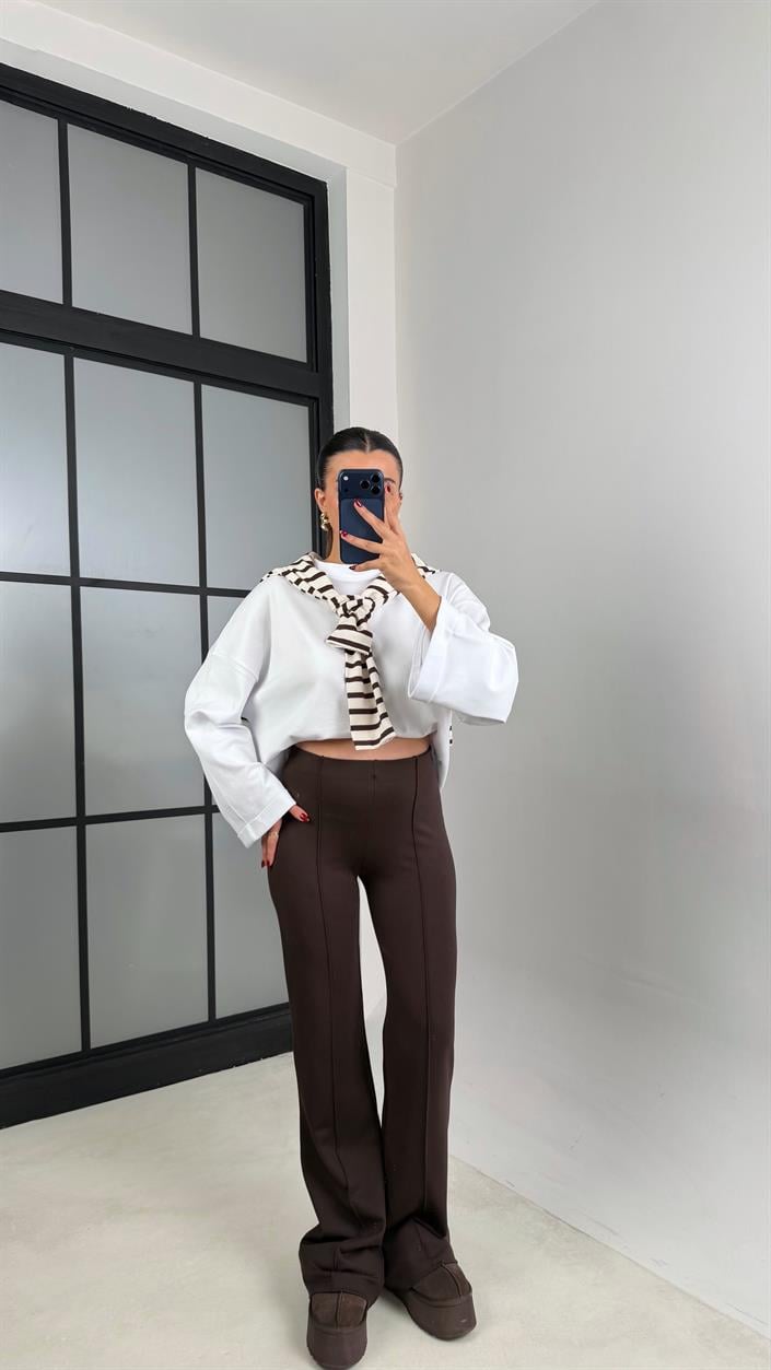 Acı Kahve Zr Muadil Çımalı Modal Pantolon GAUS-00641