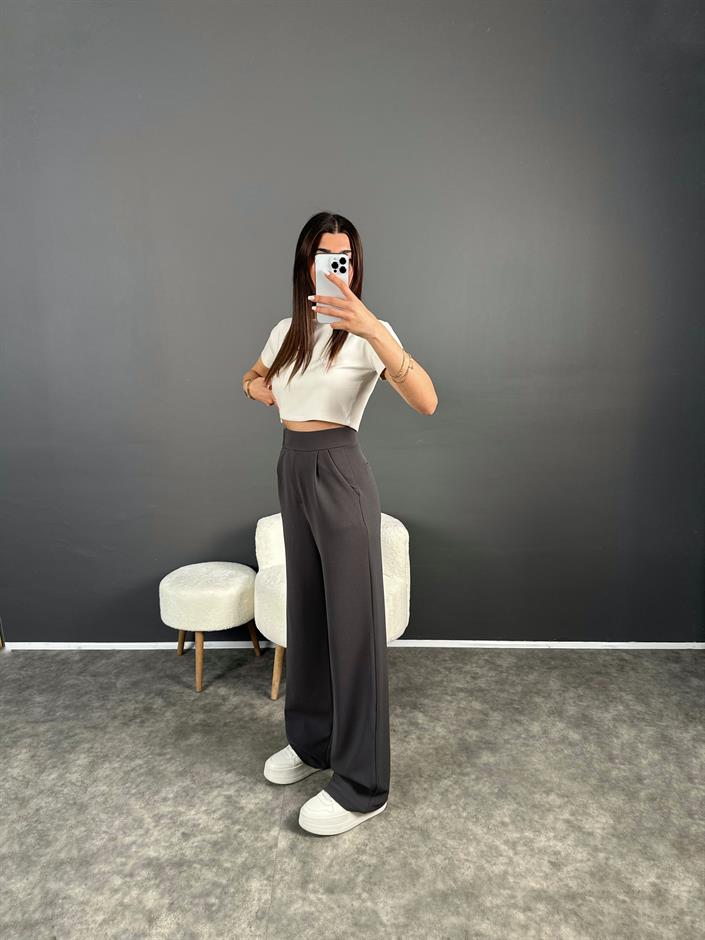 Riona Antrasit Cırt Bantlı Pantolon