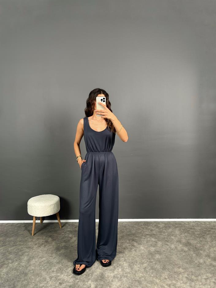 Helgi Antrasit Beli Lastikli Pike Modal Tulum