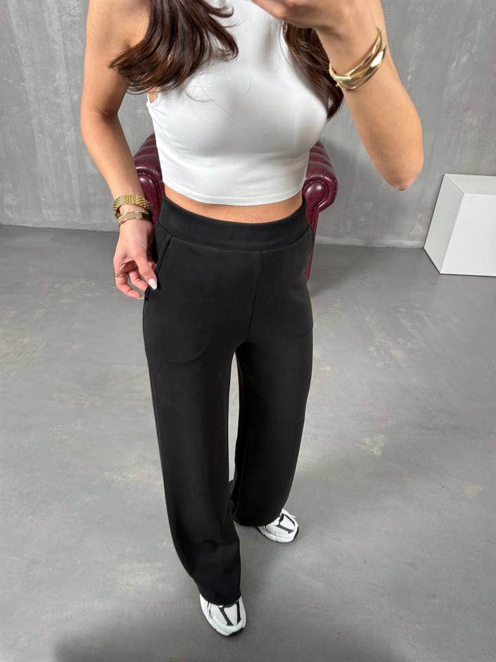 Rafel Siyah Oys Model Rahat Pantolon