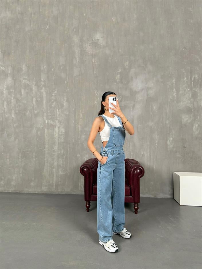Mavi Salopet Denim Tulum Gaus00019