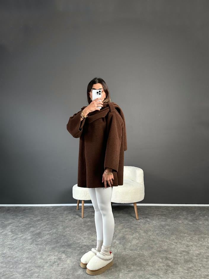 Almina Kahverengi Atkılı Kaban 