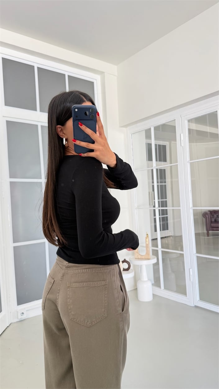 Haki Yıkamalı Tencel Denim Pantolon GAUS-01786