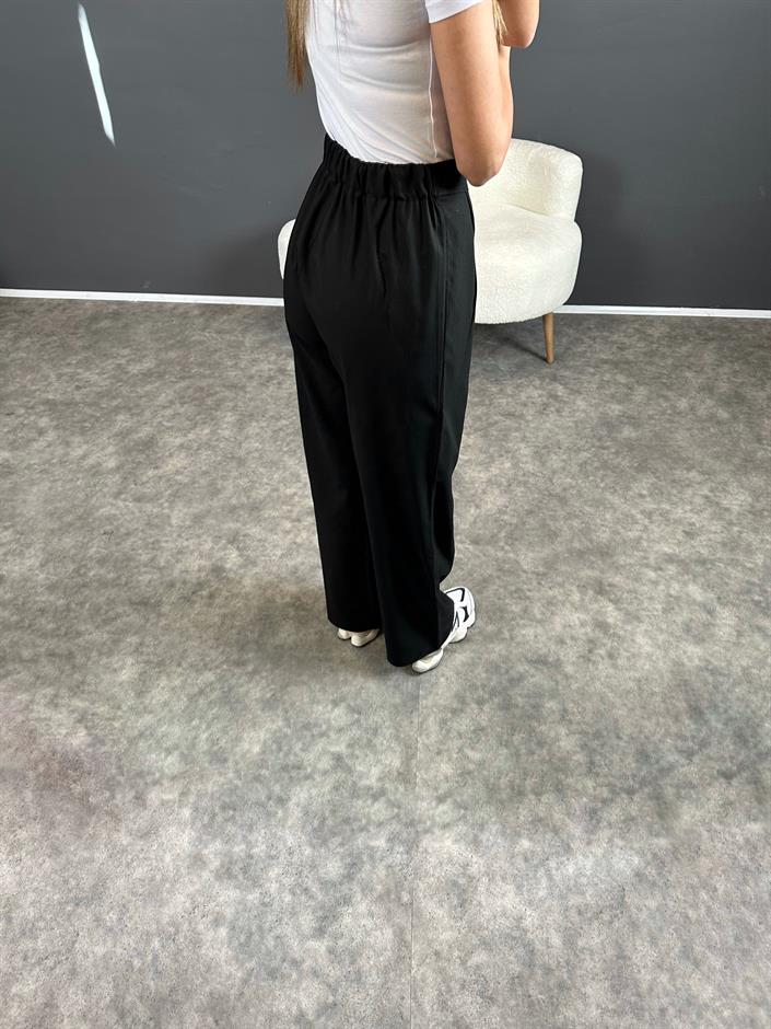 Pascal Siyah Beli Lastikli Pantolon 