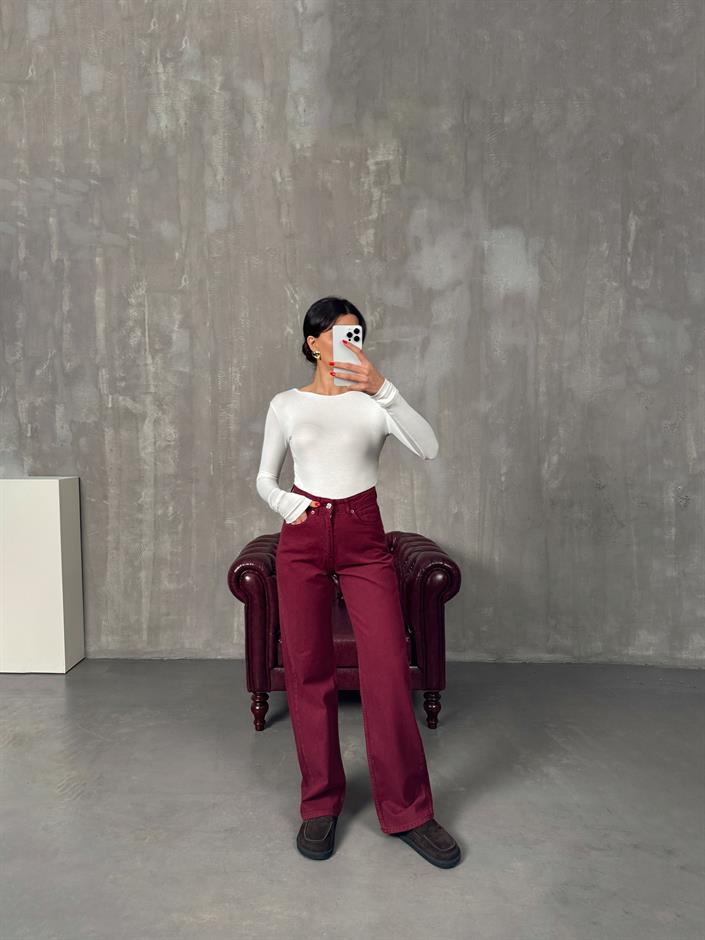 Pooki Bordo Wide Leg ZR Jean