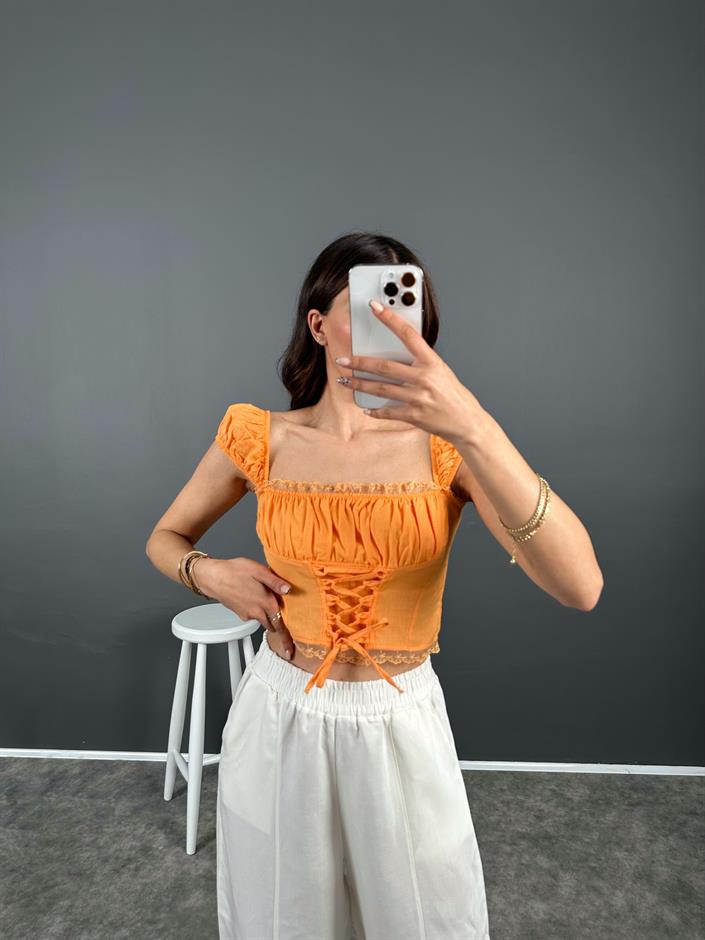 Turuncu Kuşgözü Bluz