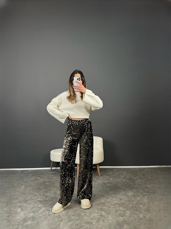 GK Sarı Pul Payet Pantolon