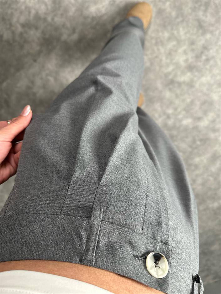 Noa Gri Premium Palazzo Pantolon