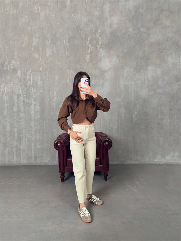 Rick Kemik ZR Kesik Paça Mom Jean