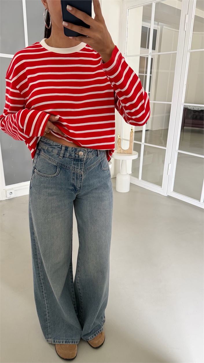Mavi Bel Detaylı Tasarım Jean GAUS-02159