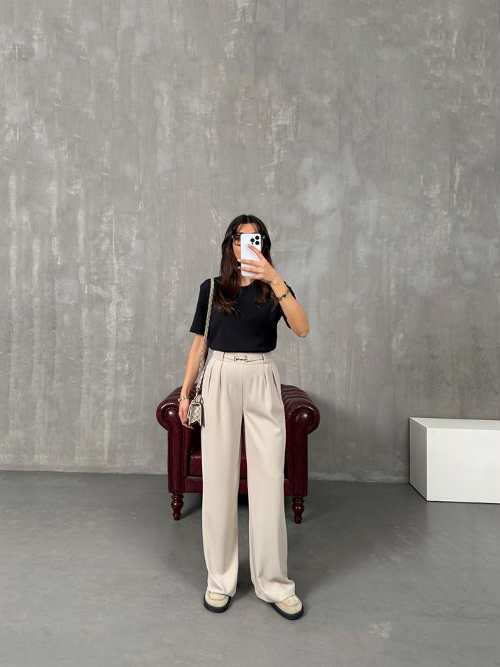 Lones Taş Kemer Detaylı Pantolon