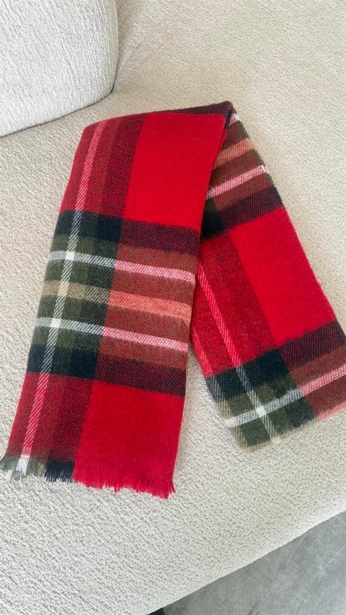 Kırmızı Yumuşak Dokulu Atkı GAUS-00946