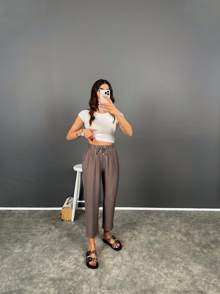 Solvit Kahve Havuç Model Rahat Pantolon