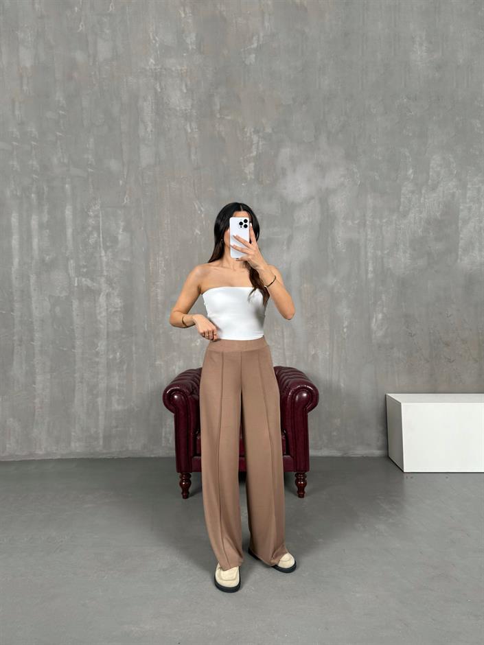 Kahve Çımalı Premium Modal Pantolon Gaus0006