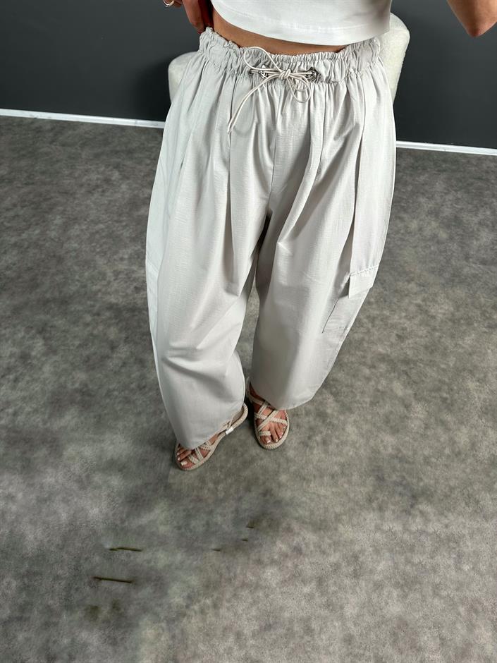 Gri Balon Paraşüt Pantolon