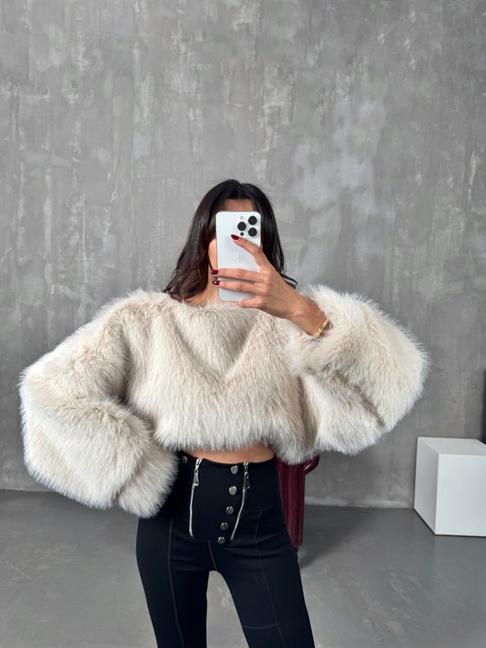 Evas Taş Muadil Kürk Sweat