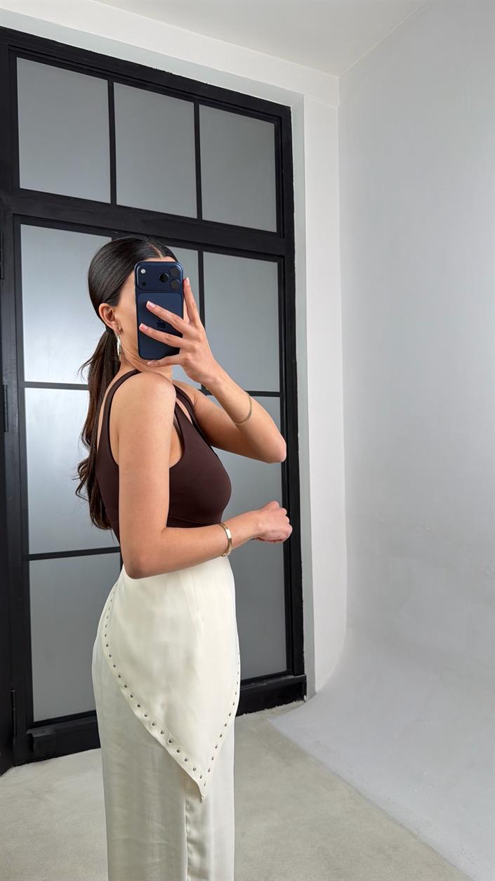 Acı Kahve Kalın Askılı Basic Atlet GAUS-01420