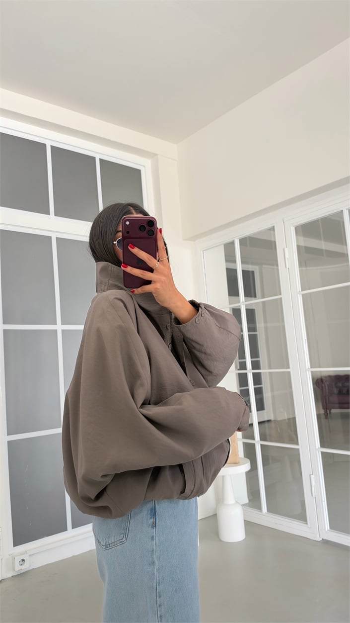 Vizon Yarasa Kol Bomber Ceket GAUS-02103