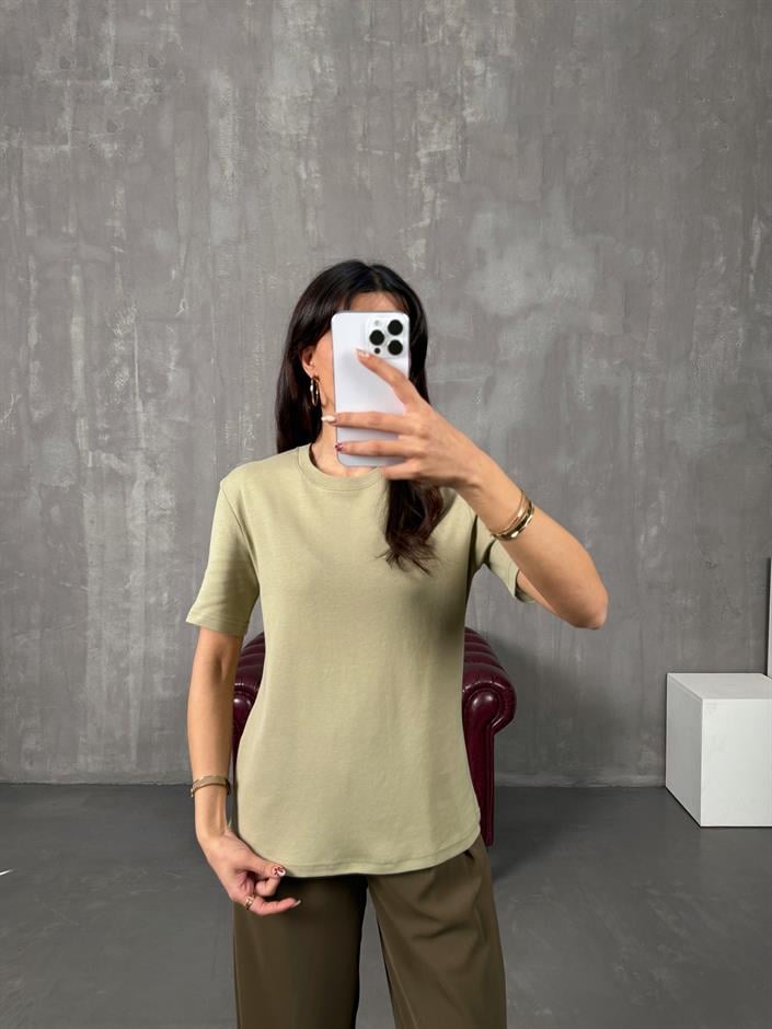 Pube Haki Bisiklet Yaka Basic Tshirt