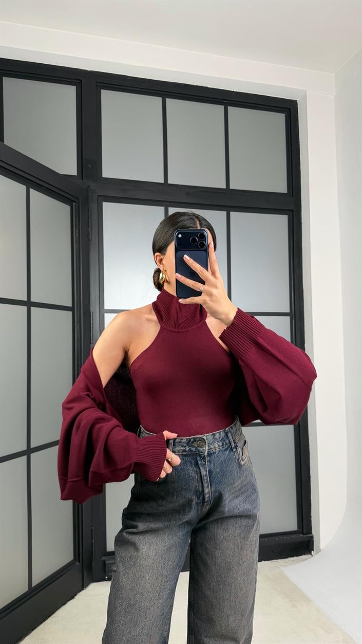 Mürdüm Bolero Detaylı İkili Triko Takım GAUS-01170