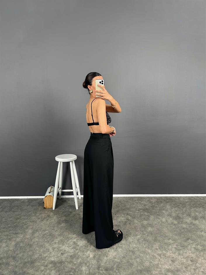 Avis Siyah Poliviskon Bol Paça Pantolon