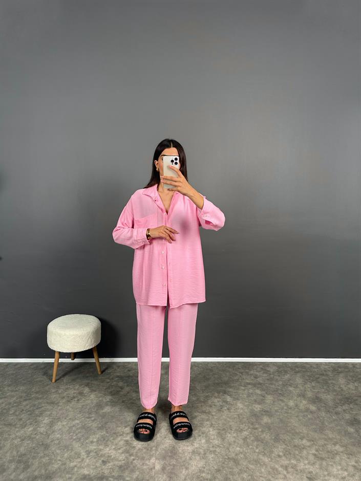 Agis Pembe Keten Ayrobin İkili Takım