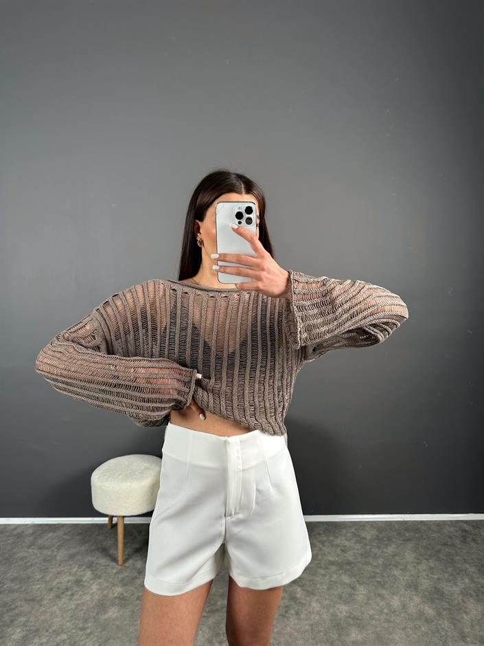 ZR Model Beyaz Şort 