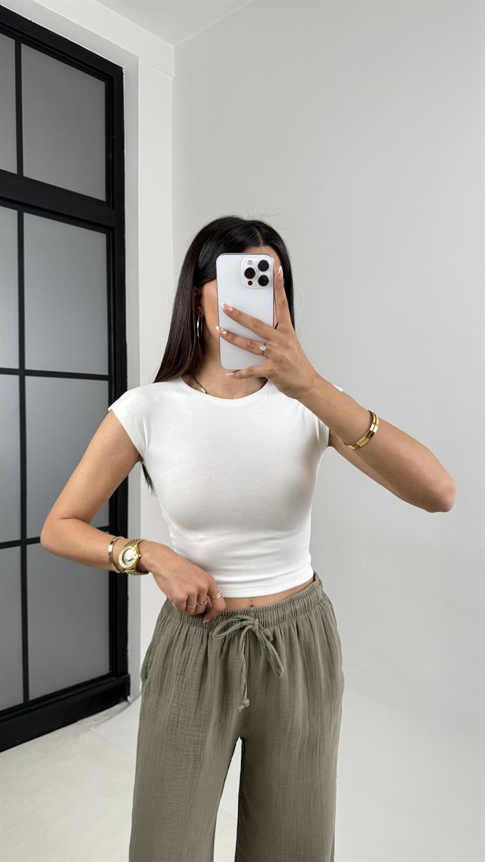 Beyaz Basic Tshirt Gaus00583