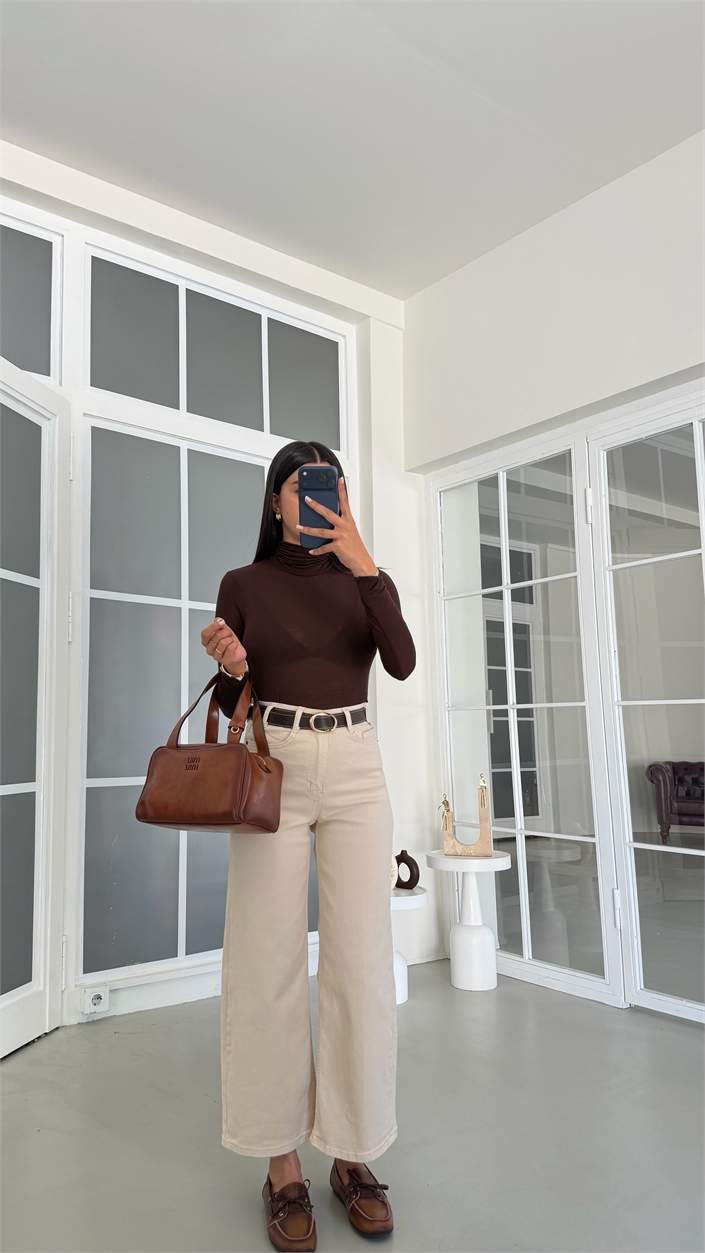 Krem ZR Model Kemerli Jean GAUS-02071