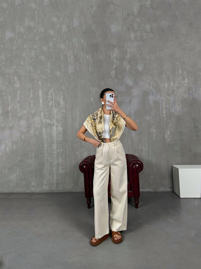 Taş Palazzo Gabardin Pantolon Gaus00031