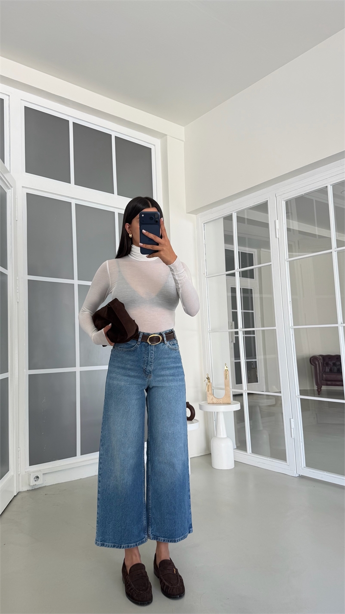 Mavi ZR Model Kemerli Jean GAUS-02071