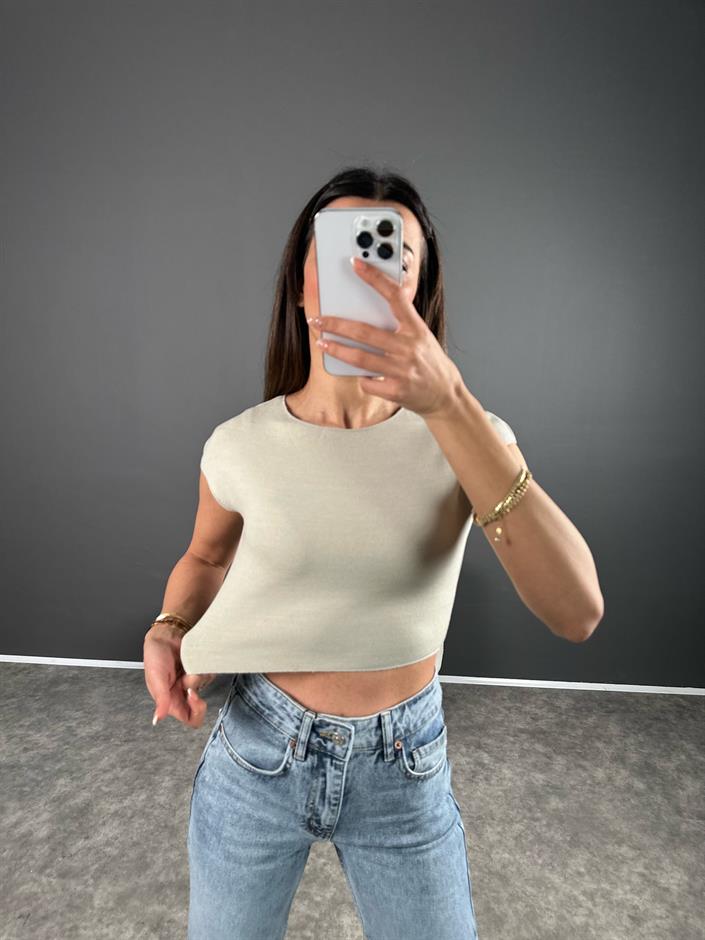 ZR Taş Çelik Örme Crop Top