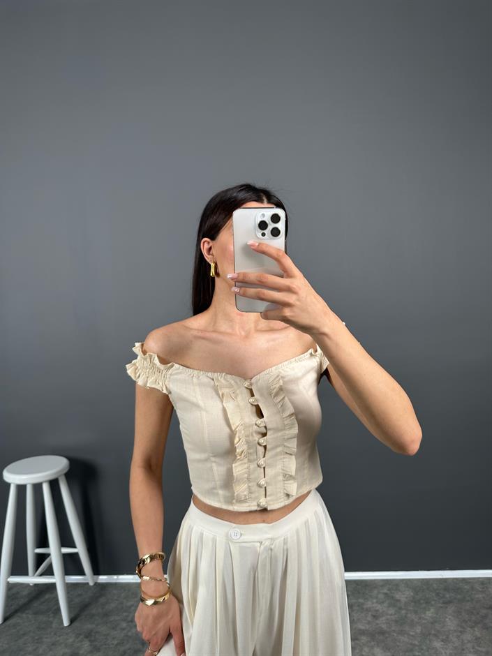 Varro Bej İnci Detaylı Crop