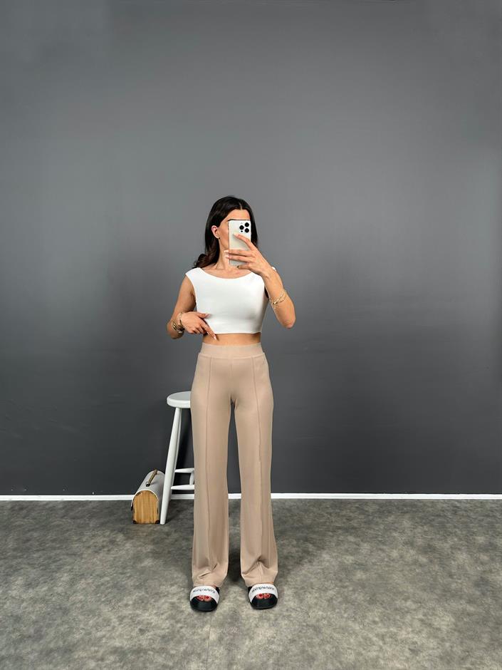 Bancy Taş Çımalı Rahat Modal Pantolon