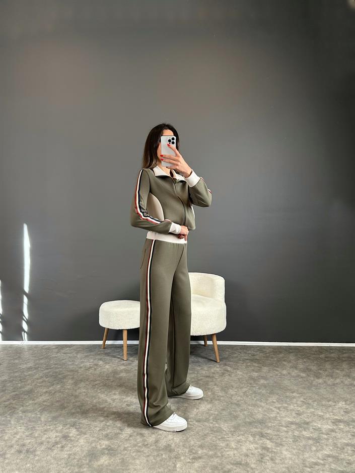 Motta Haki Model Şeritli İkili Takım