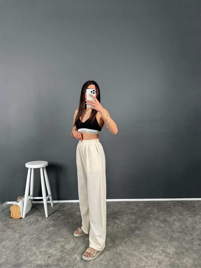 Jovia Ekru Premium Gabardin Pantolon 
