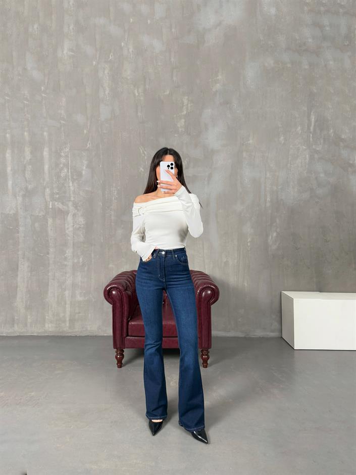 Victor Mavi ZR Model İspanyol Paça Jean