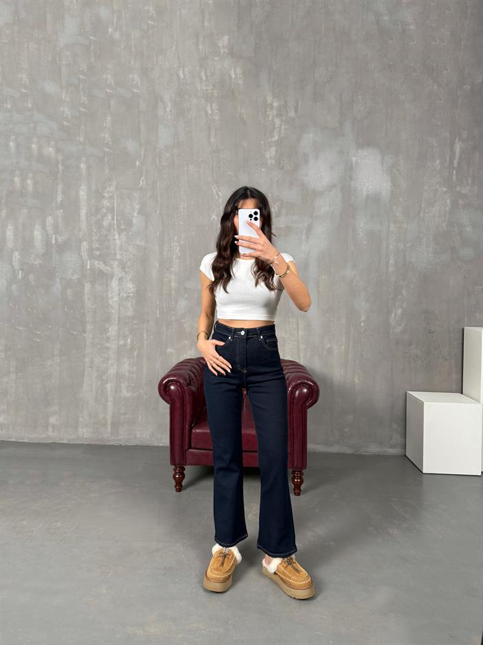 Shake Koyu Lacivert CS Muadil Flare Jean