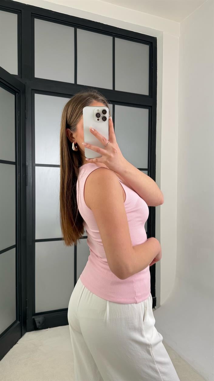 Pembe Dantel Detaylı Triko Atlet GAUS-01221