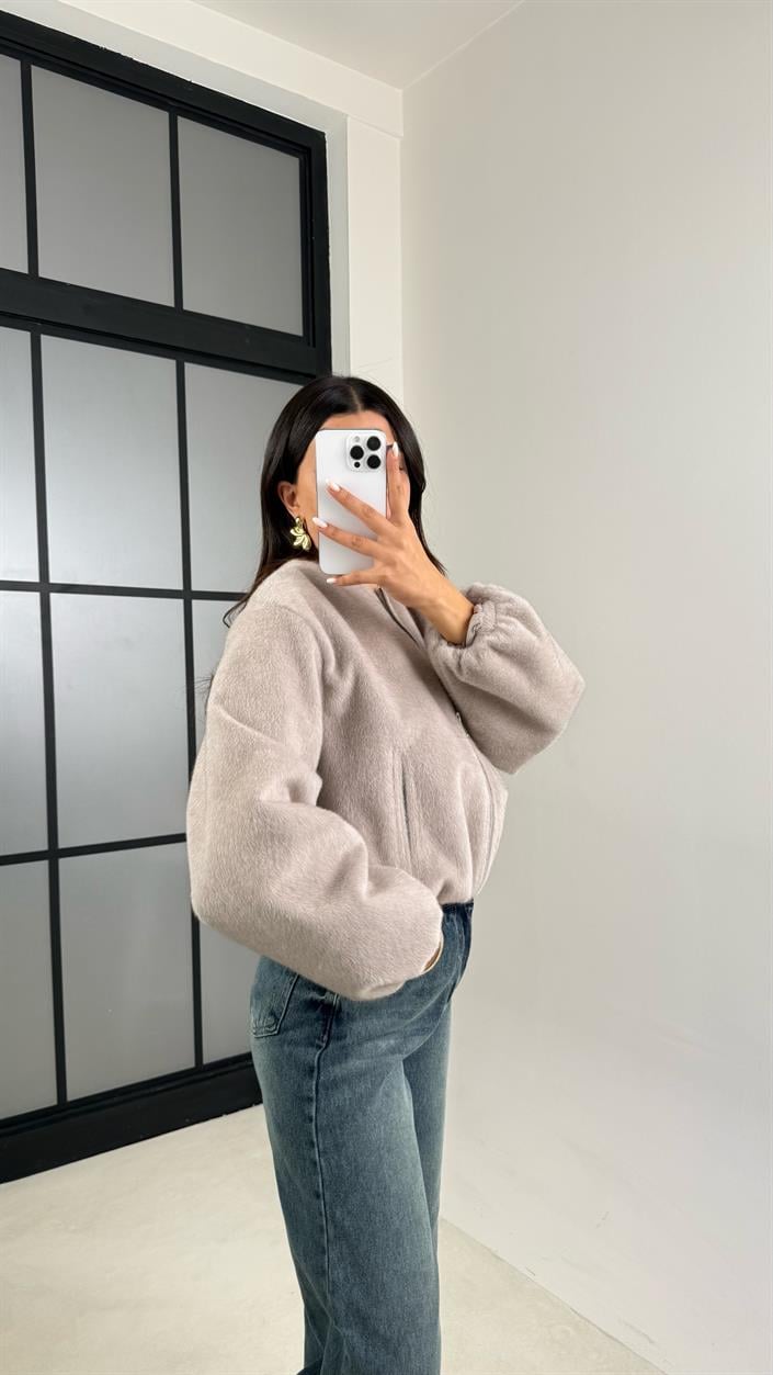 Taş Astarlı Bomber Kürk Ceket GAUS-00513